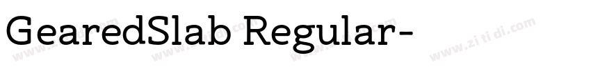 GearedSlab Regular字体转换